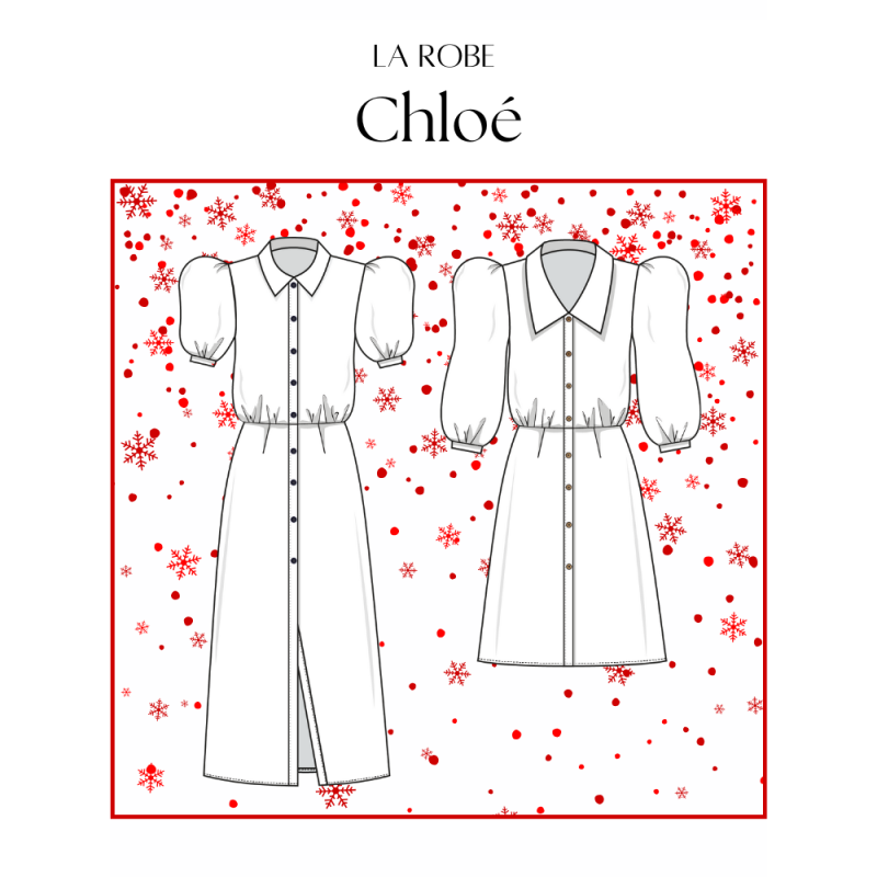 Chloé — Patron PDF Robe (version courte & longue) | Galaen Paris