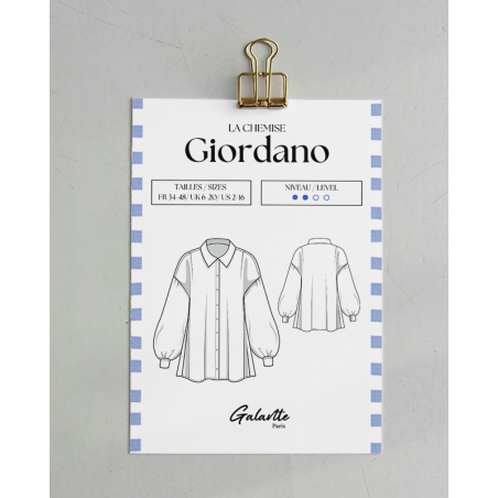 Giordano, Blouse PDF Sewing Pattern | Galaen Paris