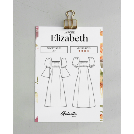 Elizabeth — Patron PDF Robe (version courte & longue) | Galaen Paris