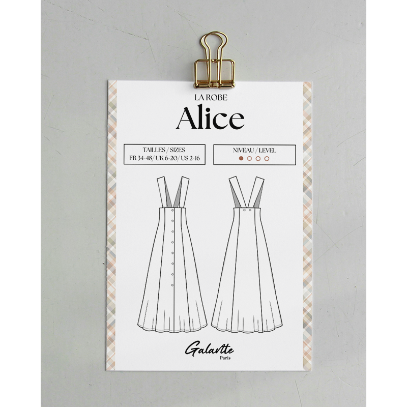 Alice — Patron PDF Robe midi élégante | Galaen Paris