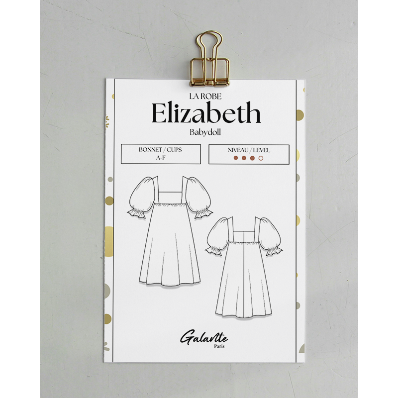 Elizabeth — Dress PDF Sewing Pattern (Short & Long Version) | Galaen Paris